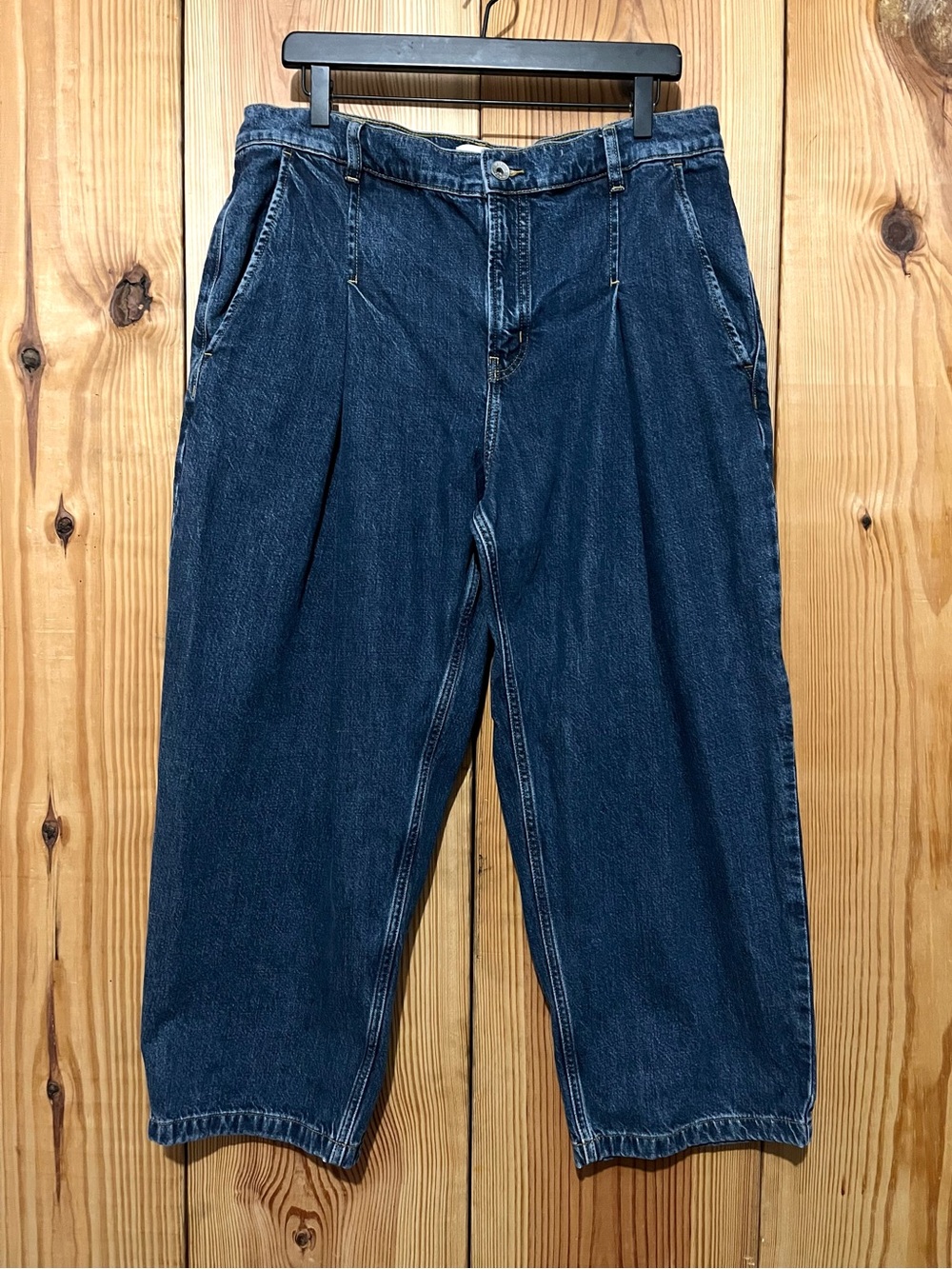 Everlane The High Rise Pleated Jeans Vintage Wash Size 32R